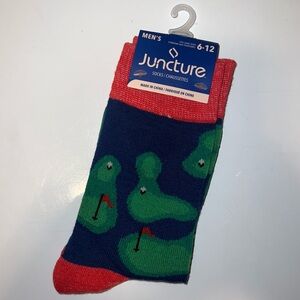 Juncture Men's Blue and Green Casual Socks